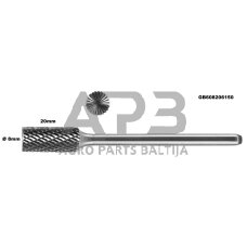 Prailginta freza kietmetalio B cilindro formos Ø8 x 20mm