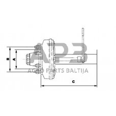 Priekabos ašis ADR 1253A60LA6DA1500