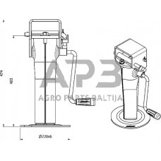 Priekabos atraminė koja 70mm Simol STRDN512S