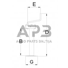 Priekabos atraminė koja 80x777mm Simol STRPR695