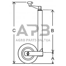 Priekabos atraminis ratukas 230x80 AL-KO 1221695