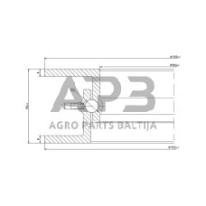 Priekabos posūkio žiedas 12897030100610M1