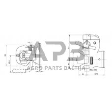 Priekabos prikabinimas automatinis 160x100mm Rockinger RO865B50300