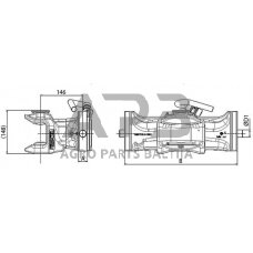 Priekabos prikabinimas rankinis Sauermann HS1450