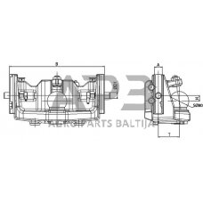 Priekabos prikabinimas su rutuliu 390mm Sauermann C51698814