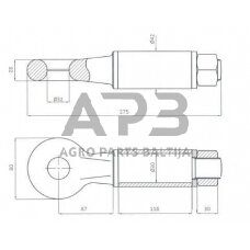 Priekabos sukabinimo kilpa apvali 2 t OTO43