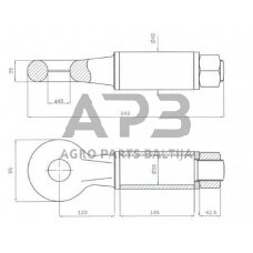 Priekabos sukabinimo kilpa apvali 4 t OTO44