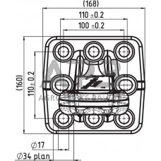 Priekabos sukabinimo kilpa su flanšu 50 mm Scharmüller 00652420A90