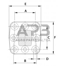 Priekabos sukabinimo kilpa su flanšu 80mm / 145x145mm Rockinger RO59343