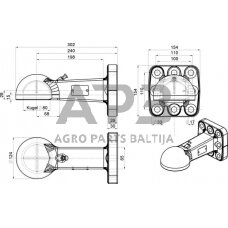 Priekabos sukabinimo kilpa su flanšu 80mm Walterscheid 8003309