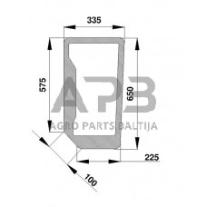 Priekinis kabinos stiklas apatinis D6704