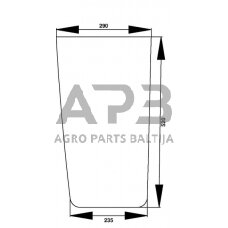 Priekinis kabinos stiklas apatinis D7011R