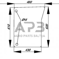 Priekinis kabinos stiklas apatinis L151753N