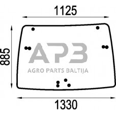 Priekinis kabinos stiklas apatinis SDF 001064030