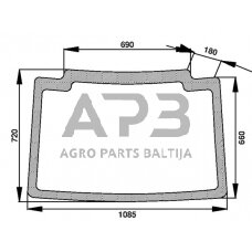 Priekinis kabinos stiklas CNH 44911513