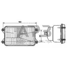 Priekinis žibintas montuojamas Halogenas 167x74x106.7mm, Cobo 05324000