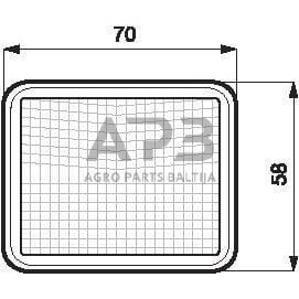 Priekabos žymeklio lemputė 12/24V, 70x58mm, Promot 1400690700 1 Priekabos žymeklio lemputė 12/24V, 70x58mm, Promot 1400690700 1