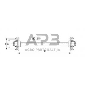 Priekabos ašis ADR A40440G1300