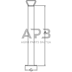 Priekabos atraminė koja 48x600mm STR24