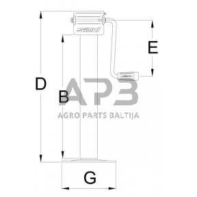 Priekabos atraminė koja 80x698mm Simol STRDG707