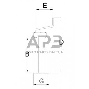 Priekabos atraminė koja 80x777mm Simol STRPR695