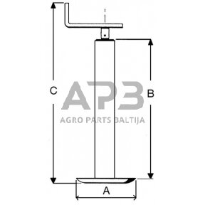 Priekabos atraminė koja WS1047