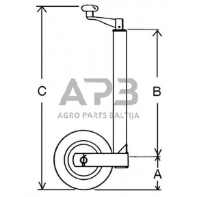 Priekabos atraminis ratukas 230x80 AL-KO 1221695