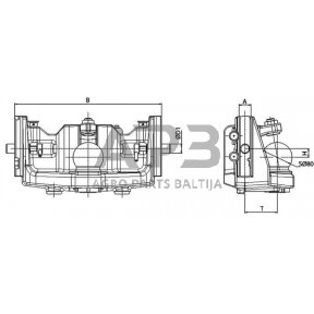 Priekabos prikabinimas su rutuliu 390mm Sauermann C51698814