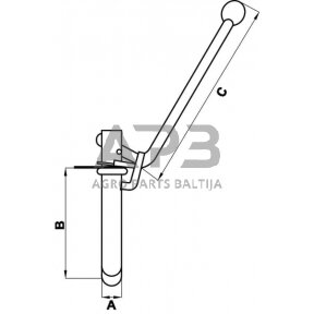 Priekabos prikabinimo kaiščio guma Zetor 55115108