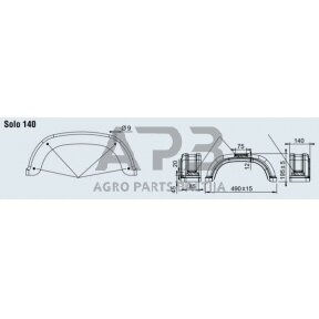 Priekabos purvasaugis AL-KO PVC 140/490, 1258169
