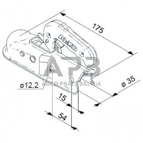 Priekabos sukabinimo spyna AL-KO AK 7 V PLUS-35, 1367022