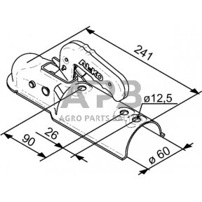 Priekabos sukabinimo spyna AL-KO AK7/B RD 60 PLUS, 1367024