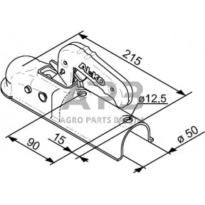 Priekabos sukabinimo spyna AL-KO AK7/F RD 50 PLUS, 1367023