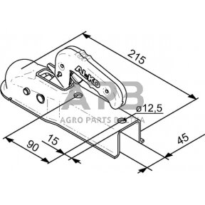 Priekabos sukabinimo spyna AL-KO AK7/G VKT 45 PLU, 1367027