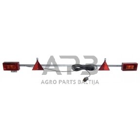 Priekabos žibintų komplektas 12V, 1600,00 mm, 12 metrų kabelis, 7 kontaktų Ajba LA91215
