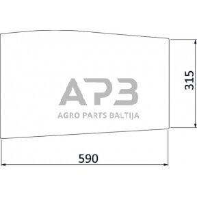 Priekinis kabinos stiklas apatinis 3902150M1N