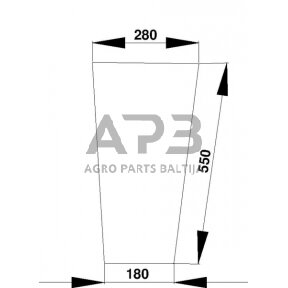 Priekinis kabinos stiklas apatinis D4002