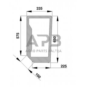 Priekinis kabinos stiklas apatinis D6704