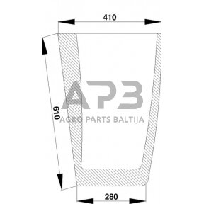 Priekinis kabinos stiklas apatinis D7303