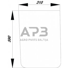Priekinis kabinos stiklas apatinis John Deere RT6005010160