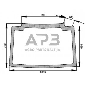 Priekinis kabinos stiklas CNH 44911513
