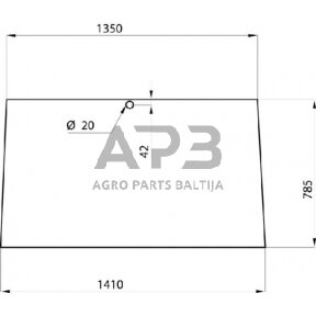 Priekinis kabinos stiklas D4010