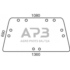 Priekinis kabinos stiklas D7712