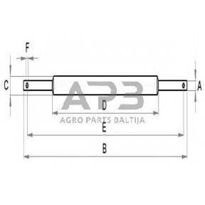 Prikabinimo skersinis 28x45x970 mm SA4528KR