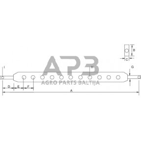 Prikabinimo skersinis 500,00 mm Z622540KR