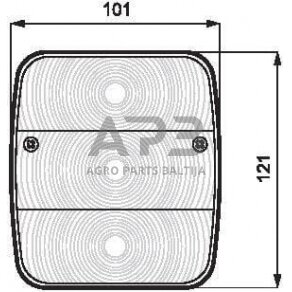 Priekabos galinis žibintas 12/24V, 101x121mm, Waś 1400680100 5 Priekabos galinis žibintas 12/24V, 101x121mm, Waś 1400680100 5