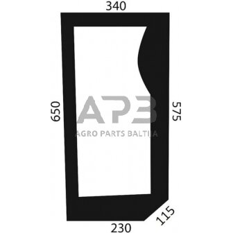 Priekinis kabinos stiklas apatinis D6712 Priekinis kabinos stiklas apatinis D6712