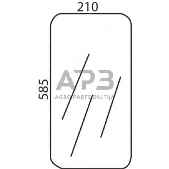Priekinis kabinos stiklas apatinis CNH 5108667 Priekinis kabinos stiklas apatinis CNH 5108667