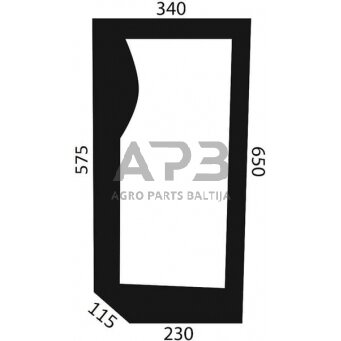 Priekinis kabinos stiklas apatinis D6713 Priekinis kabinos stiklas apatinis D6713