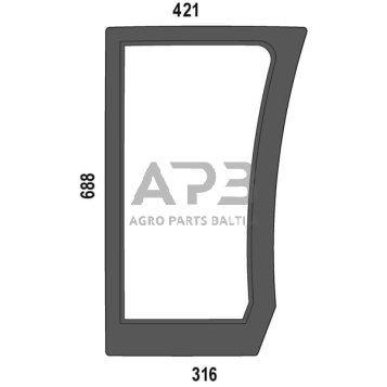 Priekinis kabinos stiklas apatinis 00205768010N Priekinis kabinos stiklas apatinis 00205768010N